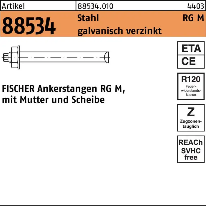 FISCHER Ankerstange RG Ø 14 mm Länge 160 mm ( 8000257556 )