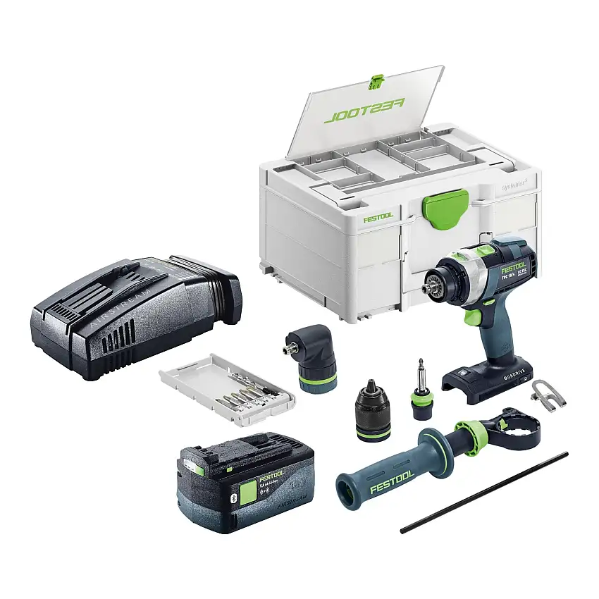 Festool TPC 18/4 I-Basic-Set Akku Schlagbohrschrauber 18 V 75 Nm Brushless + 1x Akku 5,0 Ah + Schnellladegerät + Systainer