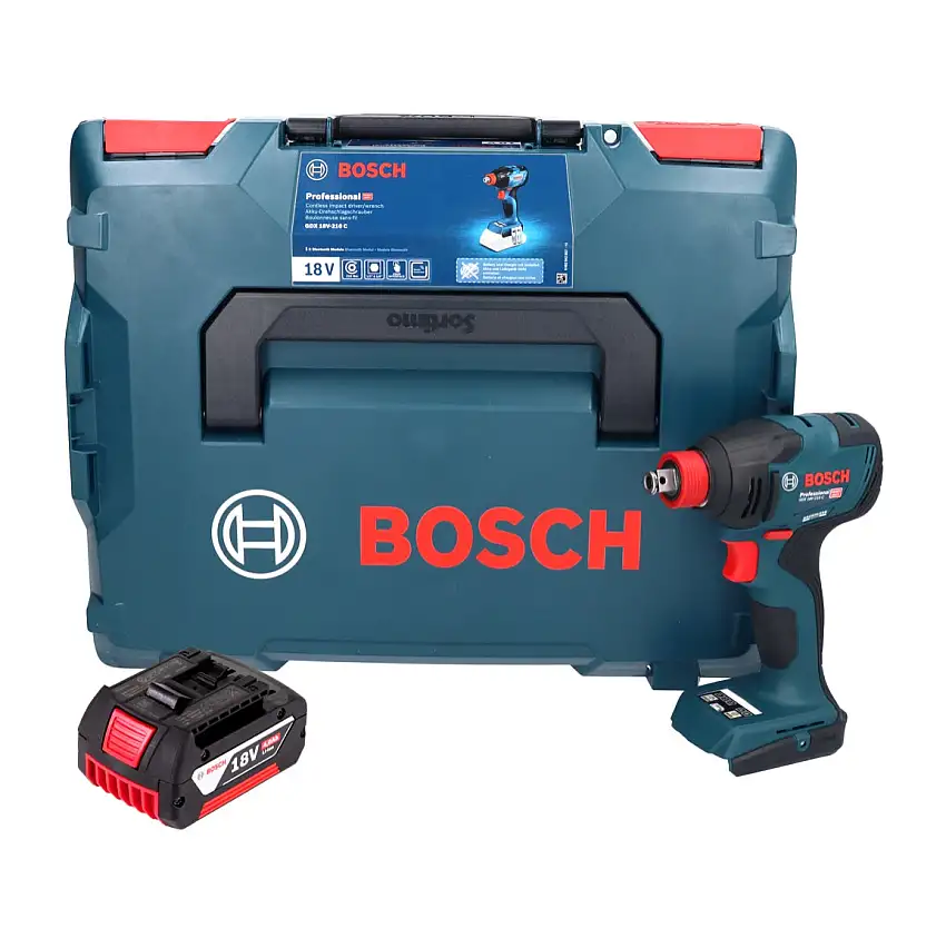 Bosch GDX 18V-210 C Professional Akku Drehschlagschrauber 18 V 210 Nm Brushless + 1x Akku 4,0 Ah + L-Boxx - ohne Ladegerät