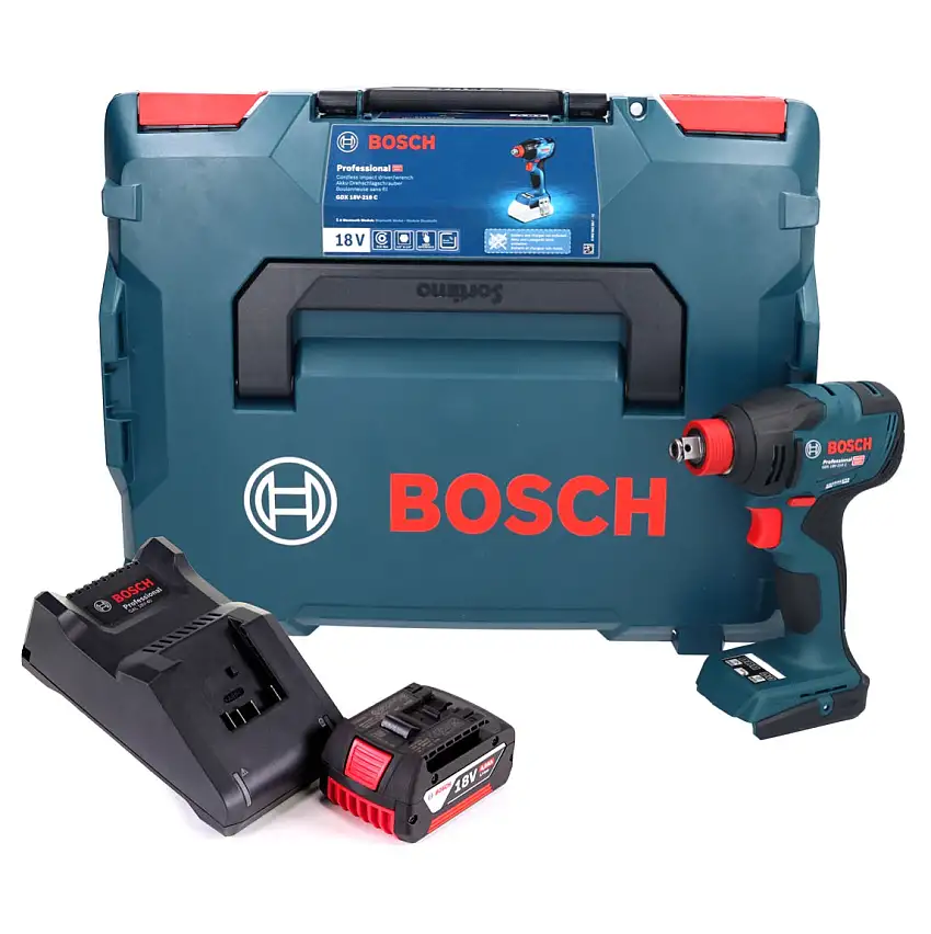Bosch GDX 18V-210 C Professional Akku Drehschlagschrauber 18 V 210 Nm Brushless + 1x Akku 4,0 Ah + Ladegerät + L-Boxx