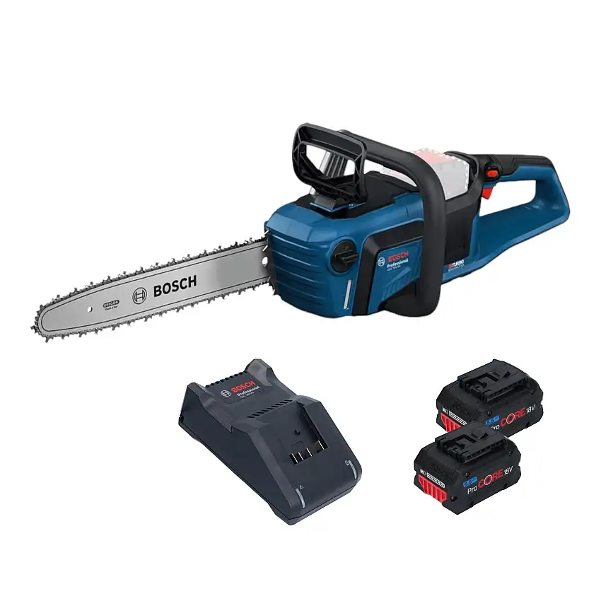 Bosch GKE18V-40 Professional Akku Kettensäge 18 V 40 cm Brushless + 2x ProCORE Akku 5,5 Ah + Ladegerät