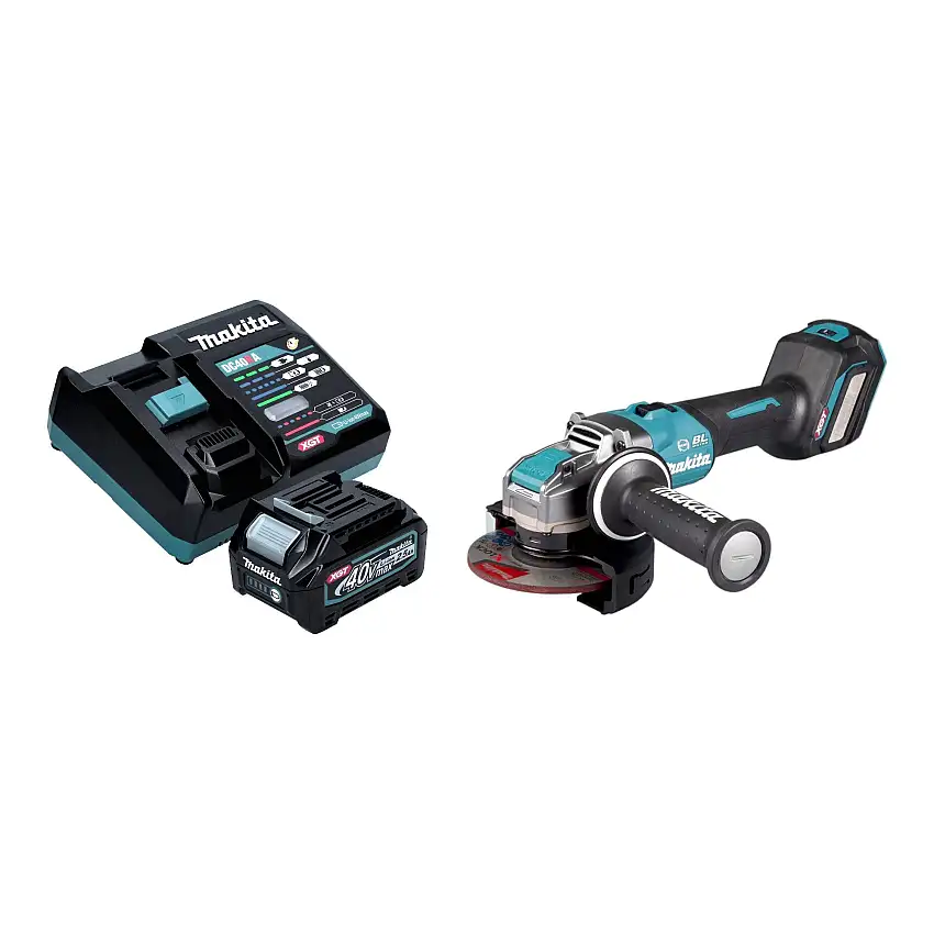 Makita GA 041 GD101 Akku Winkelschleifer 40 V max. 125 mm X-LOCK Brushless + 1x Akku 2,5 Ah + Ladegerät