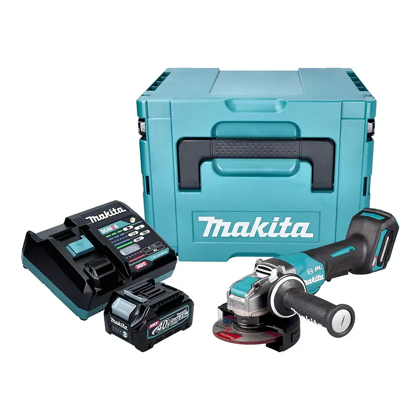 Makita GA 047 GD101 Akku Winkelschleifer 40 V max. 125 mm X-LOCK Brushless + 1x Akku 2,5 Ah + Ladegerät + Makpac
