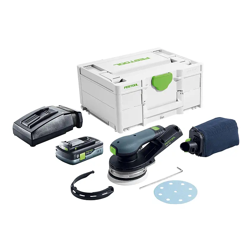 Festool ETSC 2 125-Basic Akku Exzenterschleifer 18 V 125 mm Brushless + 1x Akku 4,0 Ah + Ladegerät + Systainer