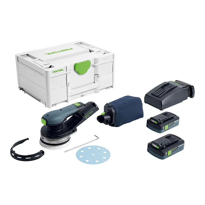 Festool ETSC 2 125 4,0 I-Plus Akku Exzenterschleifer 18 V 125 mm Brushless ( 577736 ) + 2x Akku 4,0 Ah + Ladegerät + Systainer