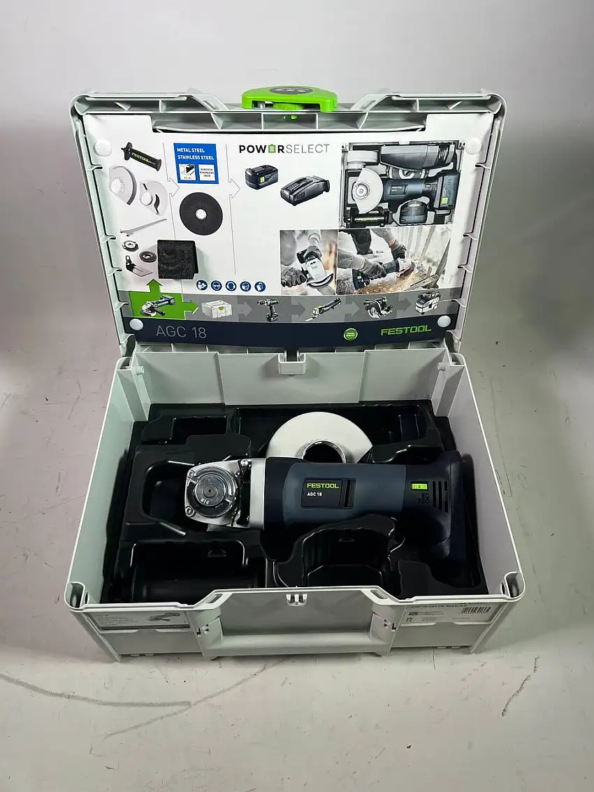 Festool AGC 18-125 EB-Basic Akku Winkelschleifer 18 V 125 mm + Koffer- Leicht Gebraucht
