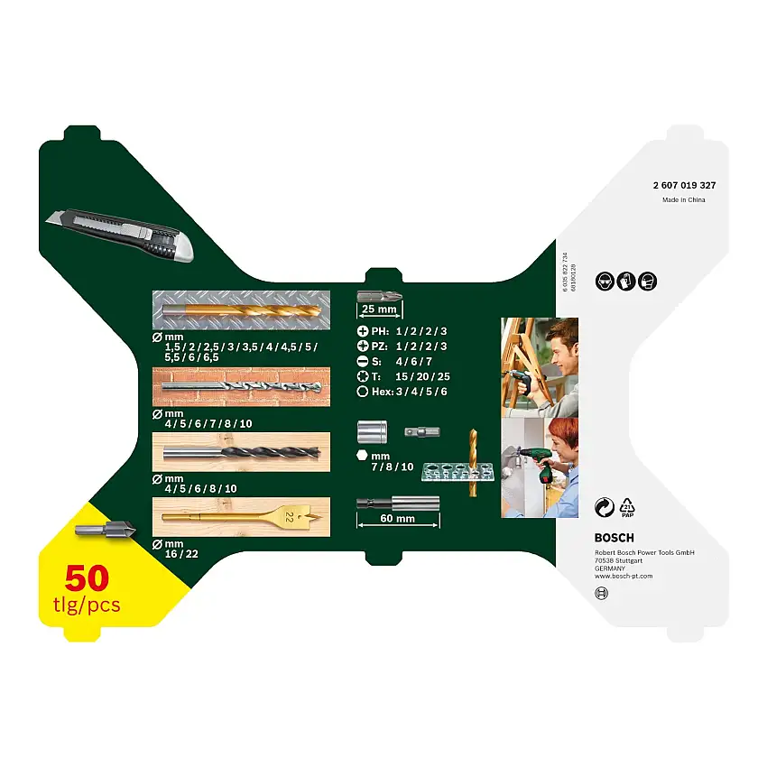 Bosch X-Line Titanium Metallbohrer Set 50 teilig + Koffer ( 2607019327 )