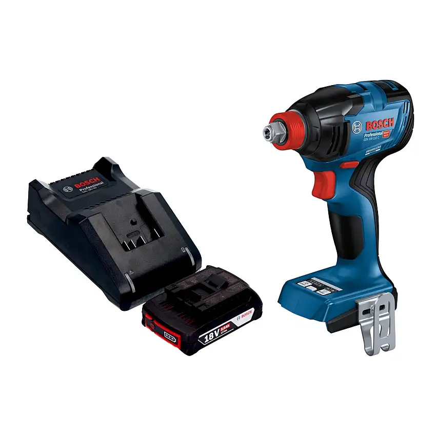 Bosch GDX 18V-210 C Professional Akku Drehschlagschrauber 18 V 210 Nm Brushless + 1x Akku 2,0 Ah + Ladegerät