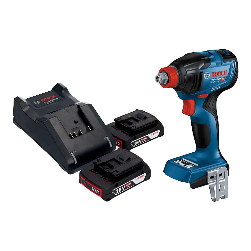 Bosch GDX 18V-210 C Professional Akku Drehschlagschrauber 18 V 210 Nm Brushless + 2x Akku 2,0 Ah + Ladegerät