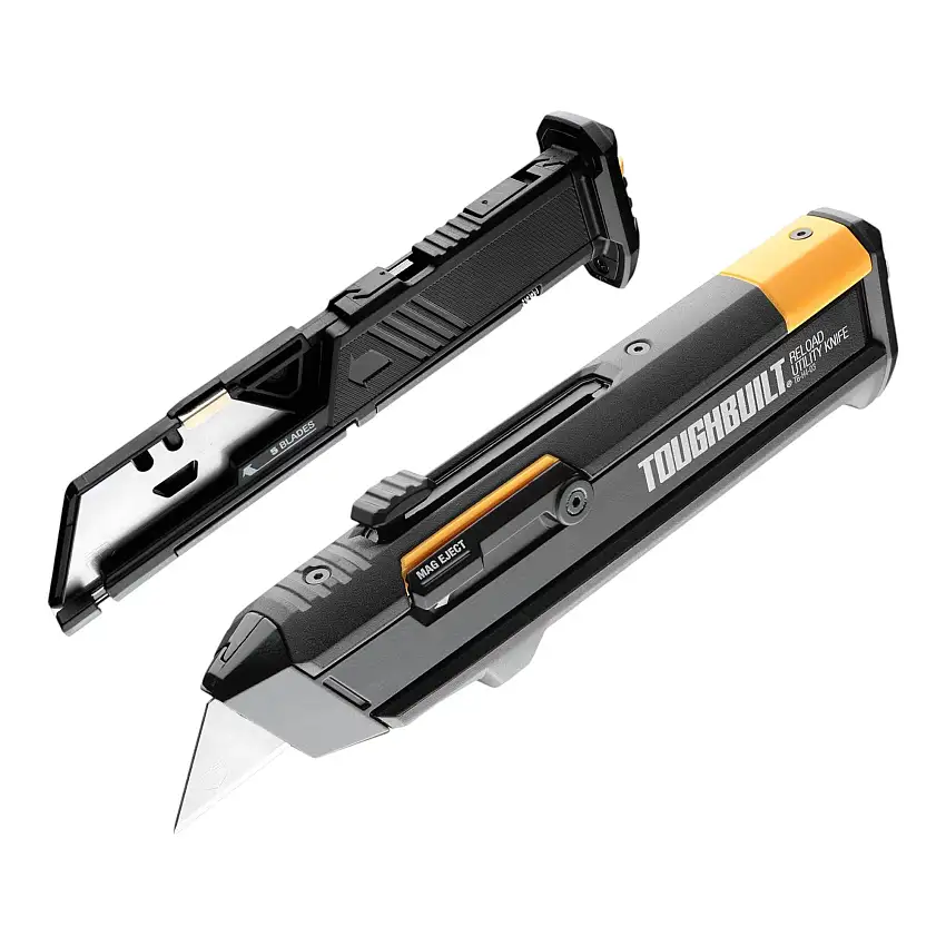Toughbuilt TB-H4S2-03 Cuttermesser + 2x Klingenmagazin + 10x Ersatzklinge