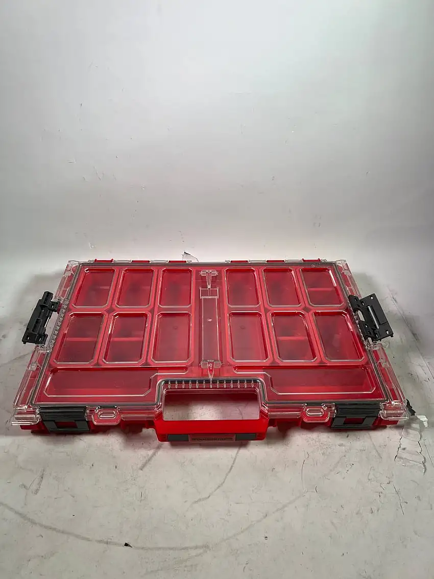 Qbrick System ONE Organizer L 2.0 RED ULTRA HD stapelbar 531 x 379 x 77 mm 6 l IP66 mit 10 Inlays -  Leicht Gebraucht