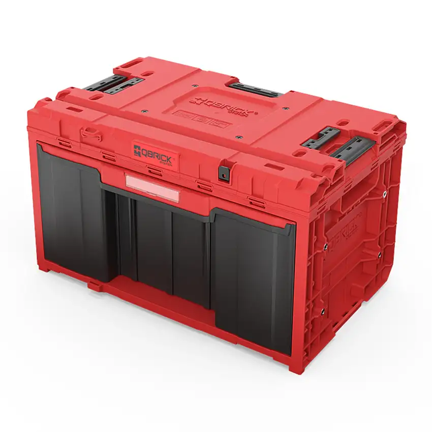 Qbrick System ONE Drawer 1 Toolbox 2.0 Red Ultra HD Custom Werkzeugbox 587 x 380 x 340 mm 32,5 L mit einer Schublade