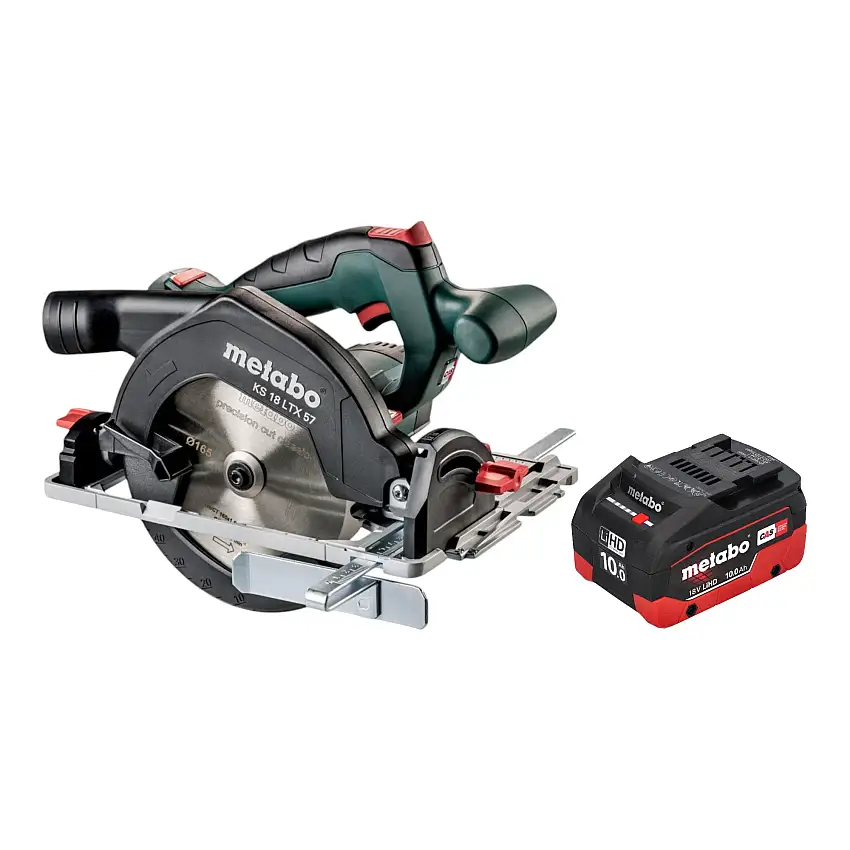 Metabo KS 18 LTX 57 Akku Handkreissäge 18 V 165 mm + 1x LiHD Akku 10,0 Ah - ohne Ladegerät