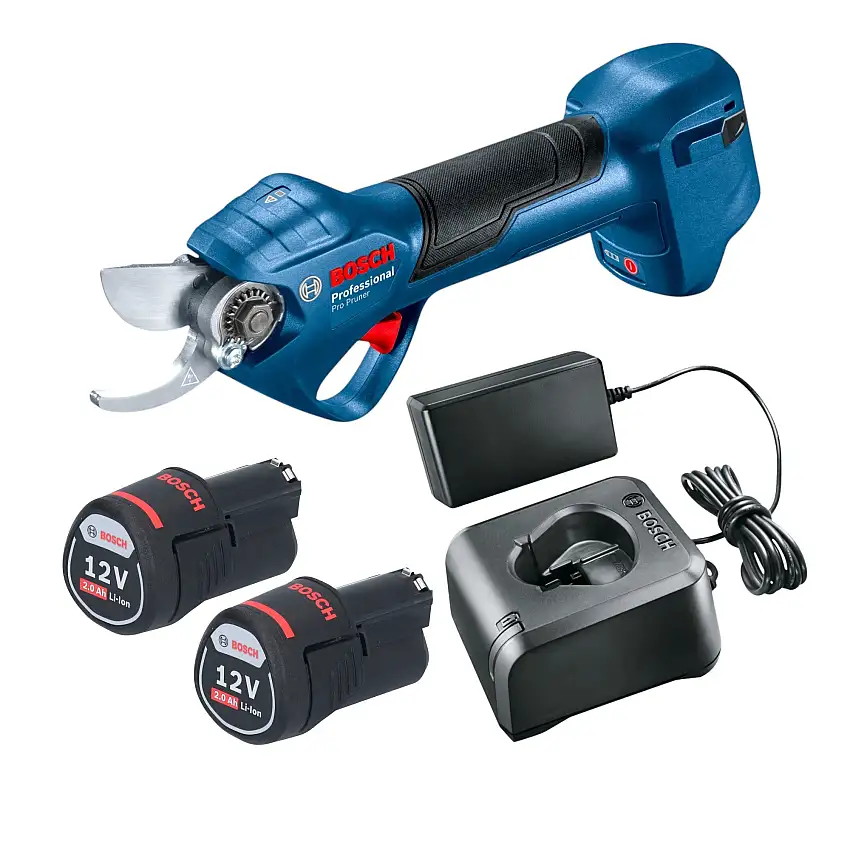 Bosch Pro Pruner Professional Akku Astschere 12 V + 2x Akku 2,0 Ah + Ladegerät