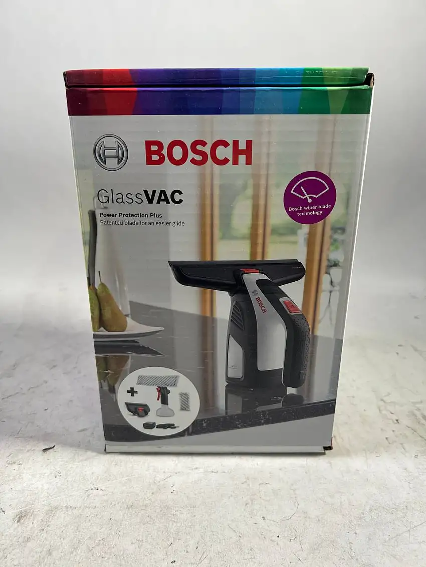Bosch GlassVac Fenstersauger + Glass-VAC Ersatz-Mikrofaserlappen - Gebraucht