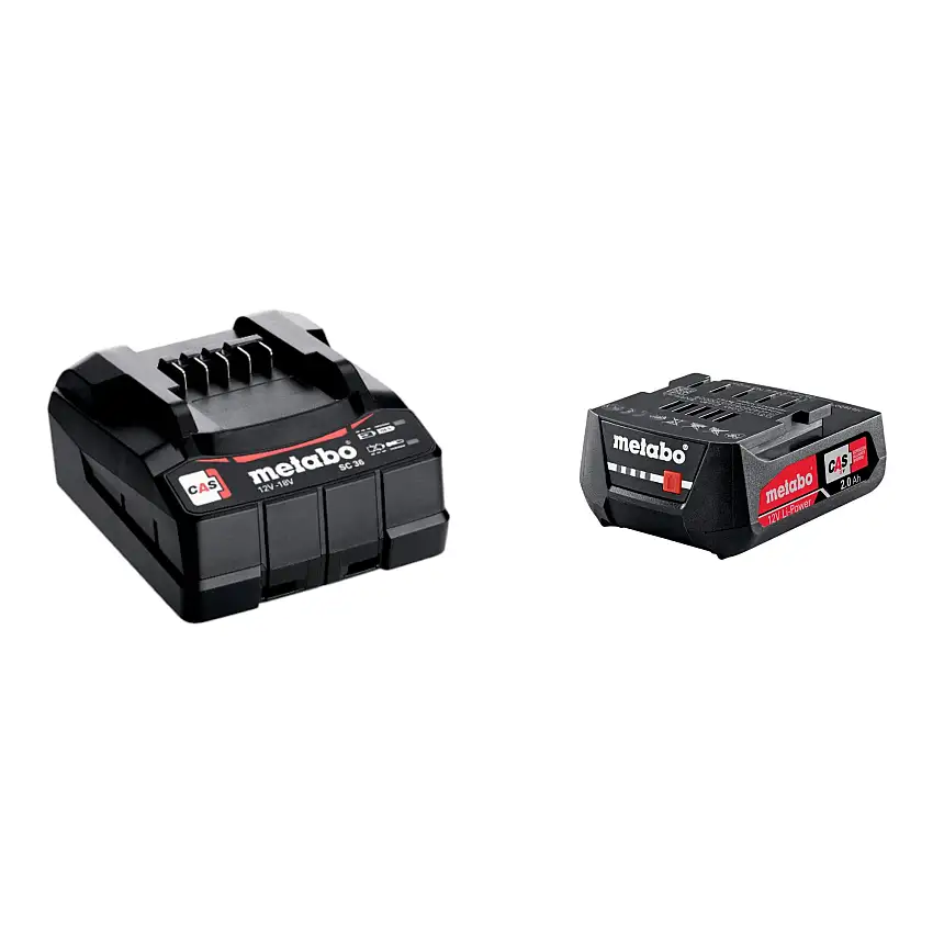 Metabo Basis Set 1x Li-Power Akkupack 12 V 2,0 Ah Akku ( 625406000 ) + SC 36 Ladegerät