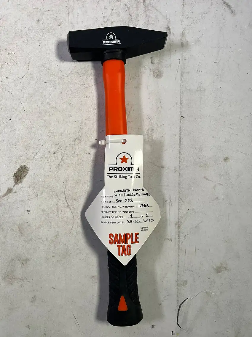 Schlosserhammer, 500 g, Fiberglasgriff - Neuwertig