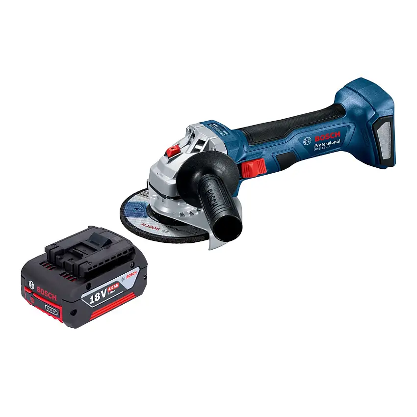 Bosch GWS 18V-7 Professional Akku Winkelschleifer 18 V 115 mm Brushless + 1x Akku 4,0 Ah - ohne Ladegerät