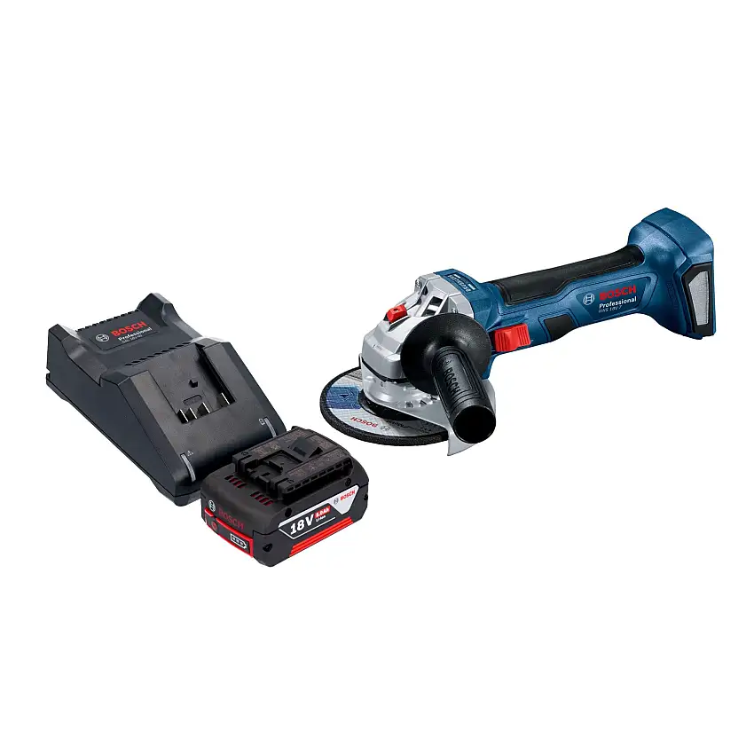 Bosch GWS 18V-7 Professional Akku Winkelschleifer 18 V 115 mm Brushless + 1x Akku 5,0 Ah + Ladegerät