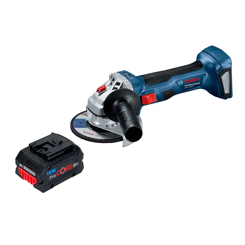 Bosch GWS 18V-7 Professional Akku Winkelschleifer 18 V 115 mm Brushless + 1x ProCORE Akku 5,5 Ah - ohne Ladegerät