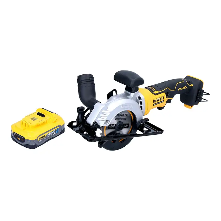DeWalt DCS 571 N Akku Handkreissäge 18 V 115 mm Brushless + 1x Powerstack Akku 5,0 Ah - ohne Ladegerät