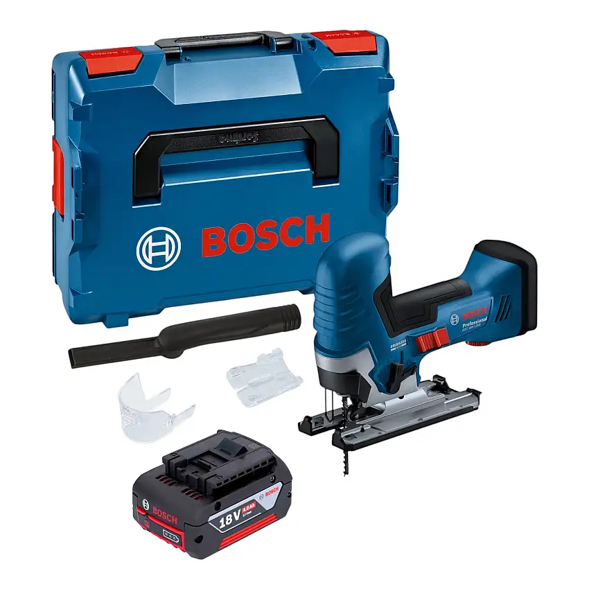 Bosch GST 18V-125 S Professional Akku Stichsäge 18 V 125 mm Brushless + 1x Akku 4,0 Ah + L-Boxx - ohne Ladegerät