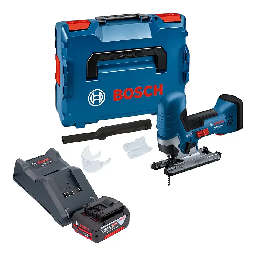 Bosch GST 18V-125 S Professional Akku Stichsäge 18 V 125 mm Brushless + 1x Akku 4,0 Ah + Ladegerät + L-Boxx