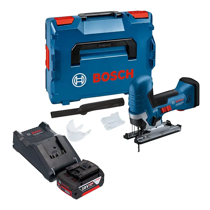Bosch GST 18V-125 S Professional Akku Stichsäge 18 V 125 mm Brushless + 1x Akku 5,0 Ah + Ladegerät + L-Boxx