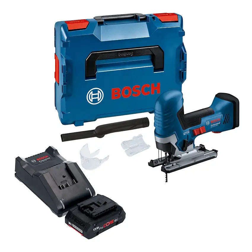 Bosch GST 18V-125 S Professional Akku Stichsäge 18 V 125 mm Brushless + 1x ProCORE Akku 4,0 Ah + Ladegerät + L-Boxx