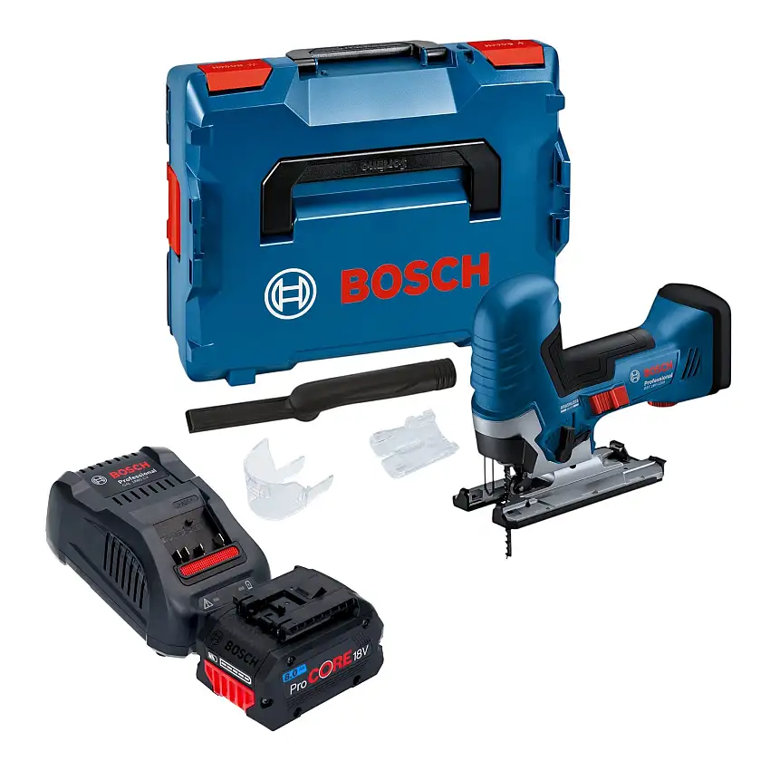 Bosch GST 18V-125 S Professional Akku Stichsäge 18 V 125 mm Brushless + 1x ProCORE Akku 8,0 Ah + Ladegerät + L-Boxx