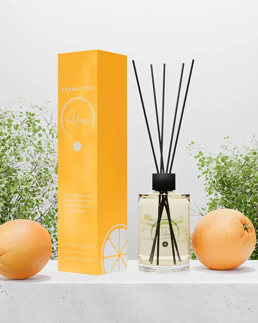 Toolbrothers RELAX Raumduft - RELAXING ORANGE mit Orange, Sandelholz und Vanille - 200 ml