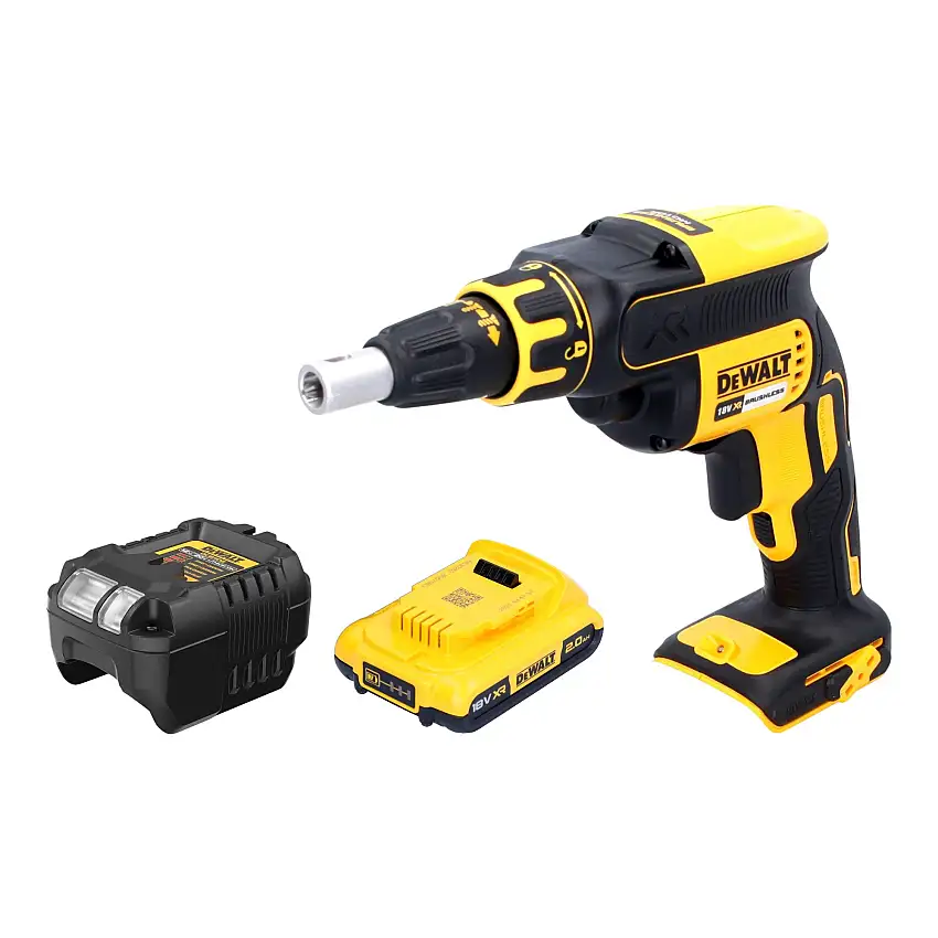DeWalt DCF 620 D1 Akku Trockenbauschrauber 18 V 30 Nm Brushless + 1x Akku 2,0 Ah + Ladegerät