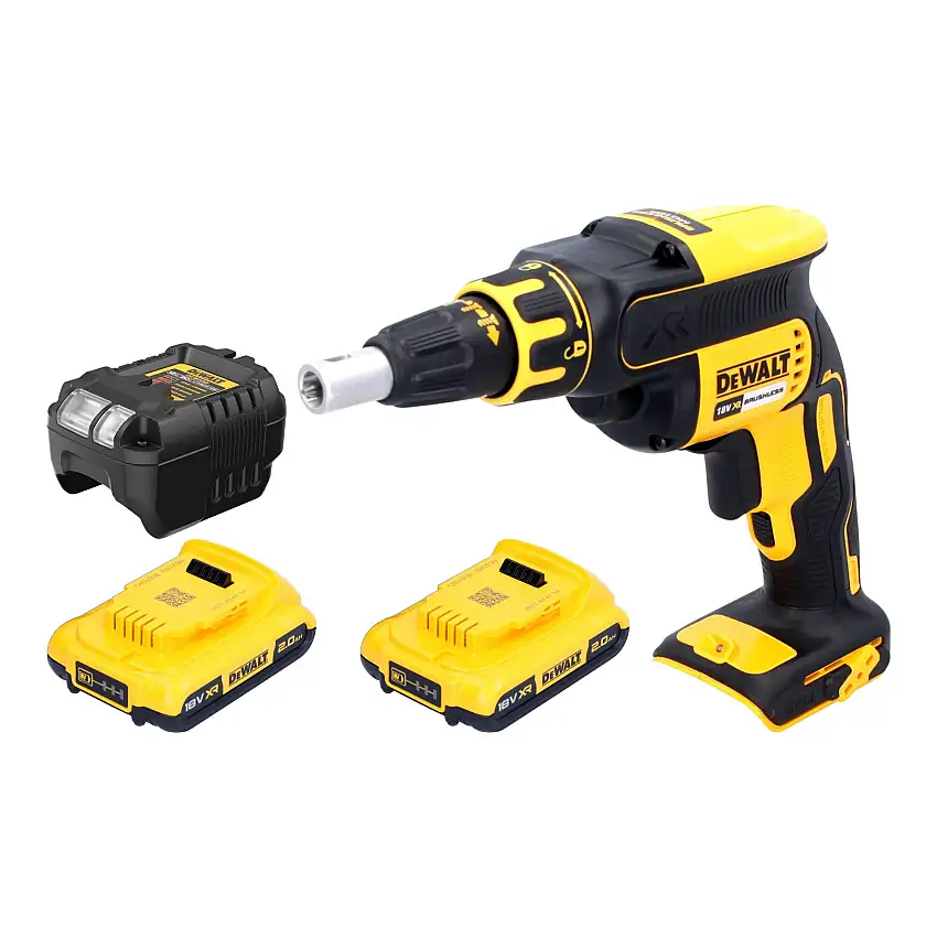 DeWalt DCF 620 D2 Akku Trockenbauschrauber 18 V 30 Nm Brushless + 2x Akku 2,0 Ah + Ladegerät
