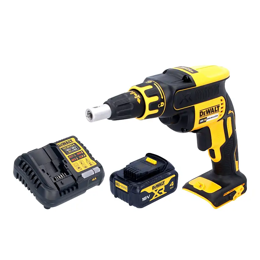 DeWalt DCF 620 M1 Akku Trockenbauschrauber 18 V 30 Nm Brushless + 1x Akku 4,0 Ah + Ladegerät