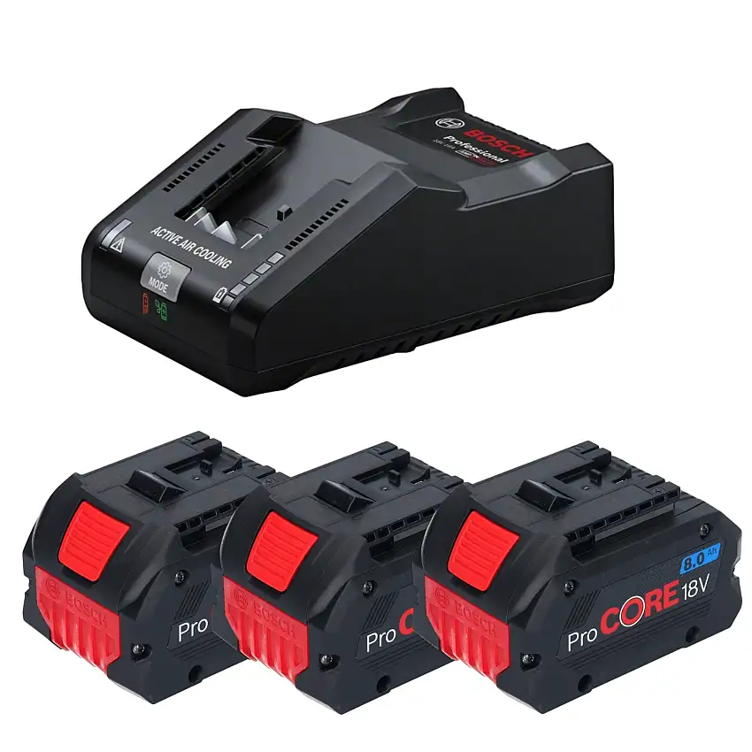 Bosch Starter Set mit 3x ProCORE 18 V 8,0 Ah Akku + GAL 18V-160 Ladegerät ( 0615A5004Y  )