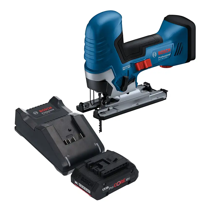 Bosch GST 18V-125 S Professional Akku Stichsäge 18 V 125 mm Brushless + 1x ProCORE Akku 4,0 Ah + Ladegerät