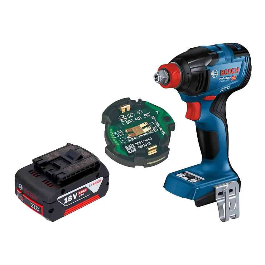 Bosch GDX 18V-210 C Professional Akku Drehschlagschrauber 18 V 210 Nm Brushless + 1x Akku 5,0 Ah + GCY 42 Bluetooth Modul - ohne Ladegerät