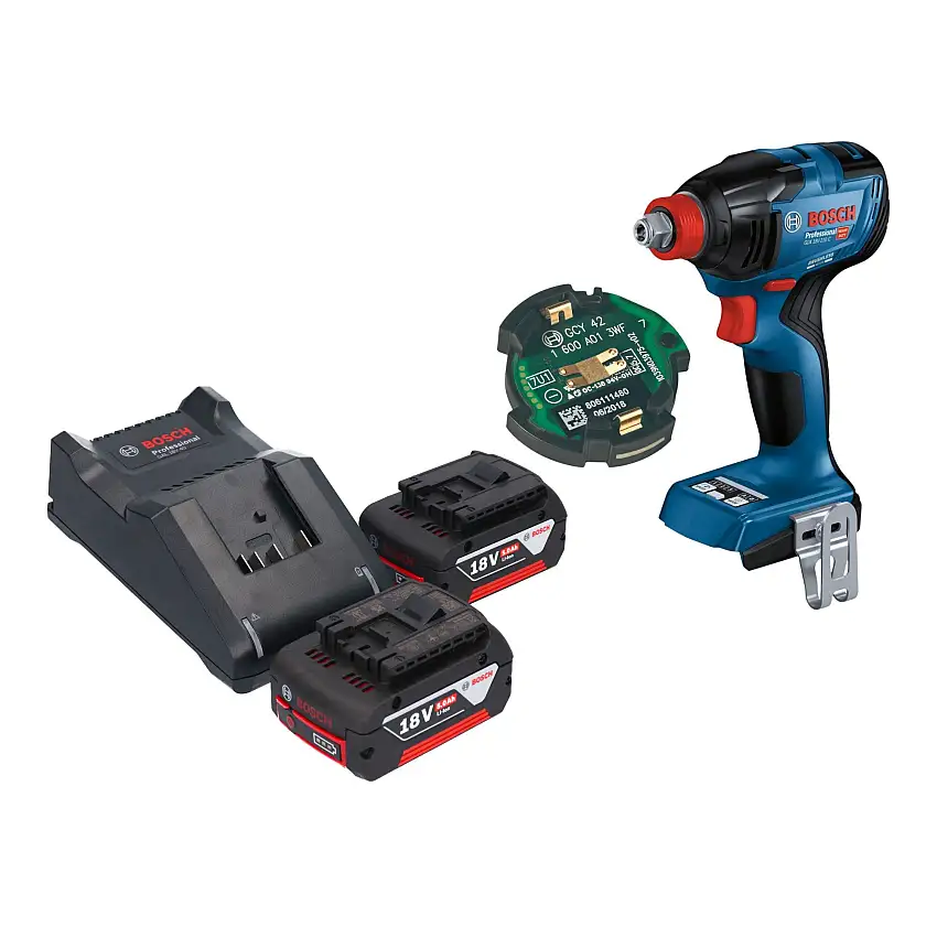 Bosch GDX 18V-210 C Professional Akku Drehschlagschrauber 18 V 210 Nm Brushless + 2x Akku 5,0 Ah + Ladegerät + GCY 42 Bluetooth Modul