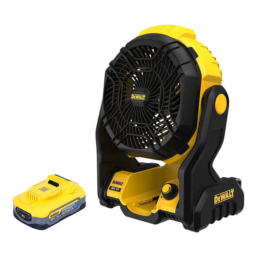 DeWalt DCE 512 N Akku Ventilator 18 V + 1x Powerstack Akku 5,0 Ah - ohne Ladegerät