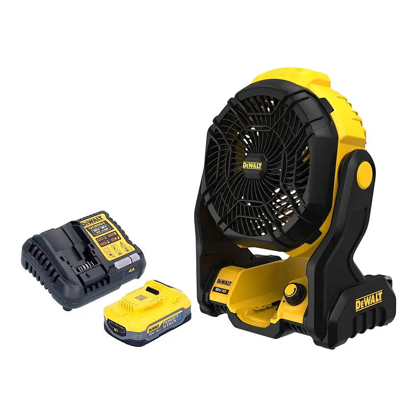 DeWalt DCE 512 H1 Akku Ventilator 18 V + 1x Powerstack Akku 5,0 Ah + Ladegerät
