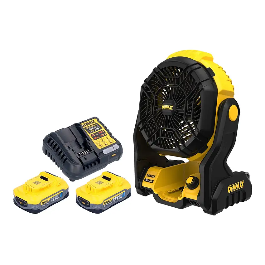 DeWalt DCE 512 H2 Akku Ventilator 18 V + 2x Powerstack Akku 5,0 Ah + Ladegerät