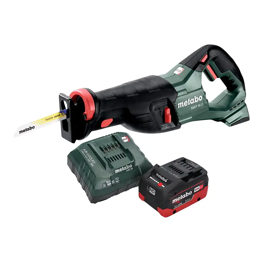 Metabo SSEP 18 LT Akku Säbelsäge 18 V 32 mm + 1x LiHD Akku 5,5 Ah + Ladegerät