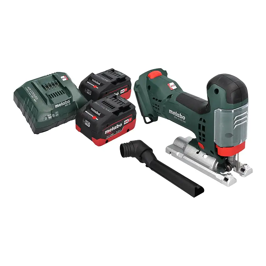 Metabo STA 18 LTX 100 Akku Stichsäge 18 V 100 mm Brushless + 2x LiHD Akku 5,5 Ah + Ladegerät