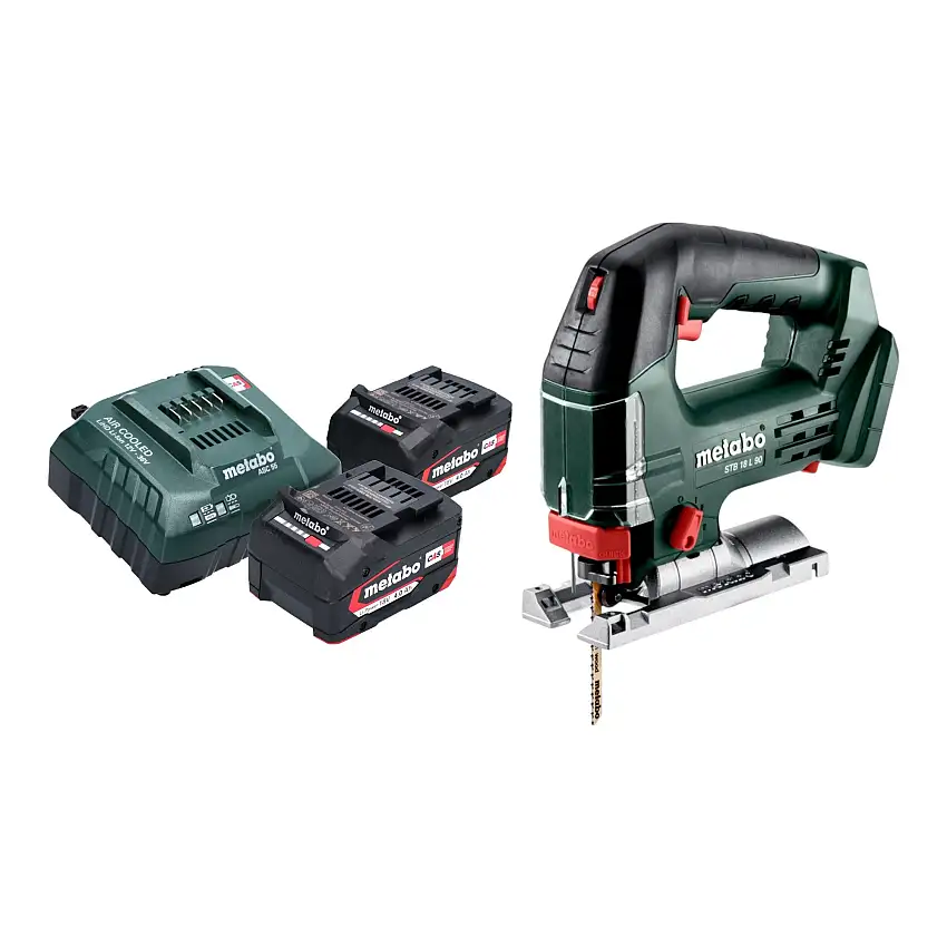 Metabo STB 18 L 90 Akku Stichsäge 18 V 90 mm + 2x Akku 4,0 Ah + Ladegerät