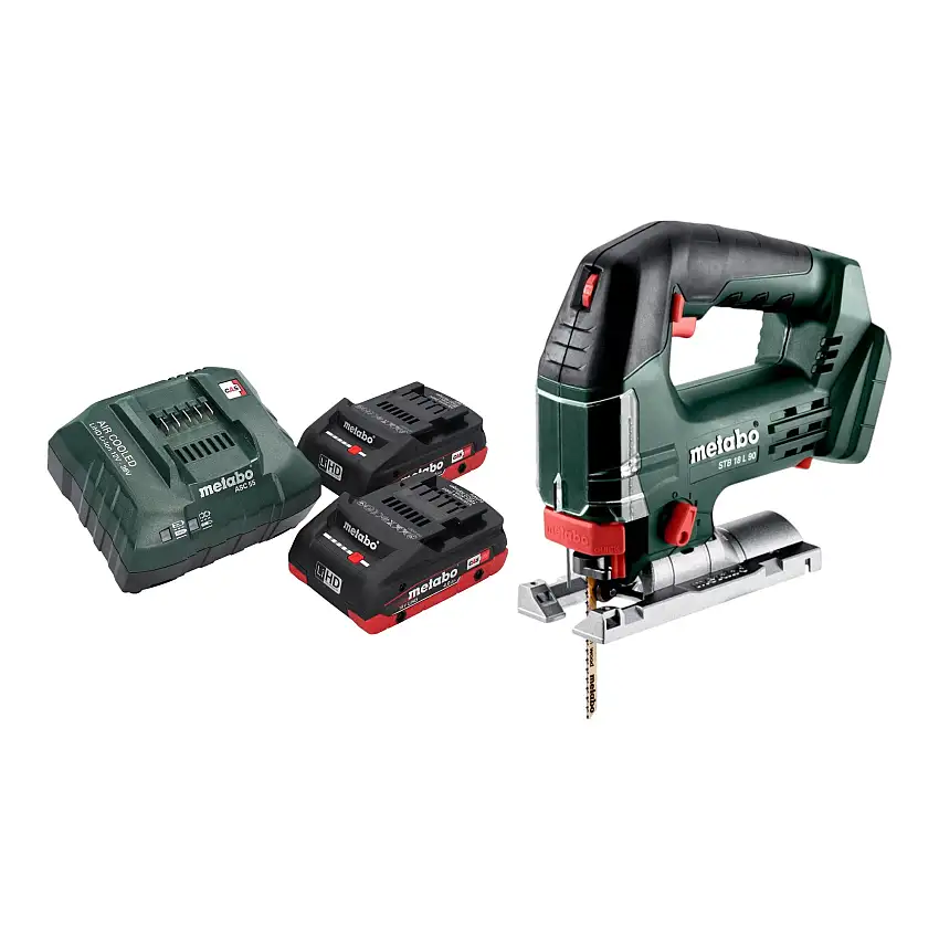 Metabo STB 18 L 90 Akku Stichsäge 18 V 90 mm + 2x LiHD Akku 4,0 Ah + Ladegerät