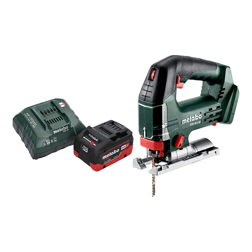 Metabo STB 18 L 90 Akku Stichsäge 18 V 90 mm + 1x LiHD Akku 5,5 Ah + Ladegerät
