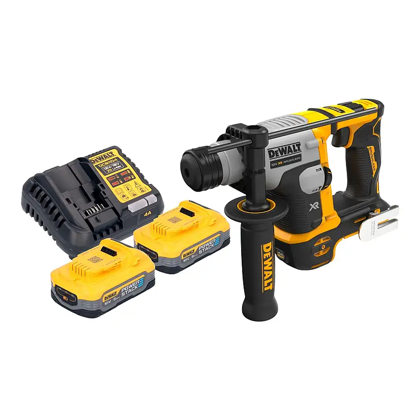 DeWalt DCH 172 H2 Akku Bohrhammer 18 V 1,4 J SDS plus Brushless + 2x Powerstack Akku 5,0 Ah + Ladegerät