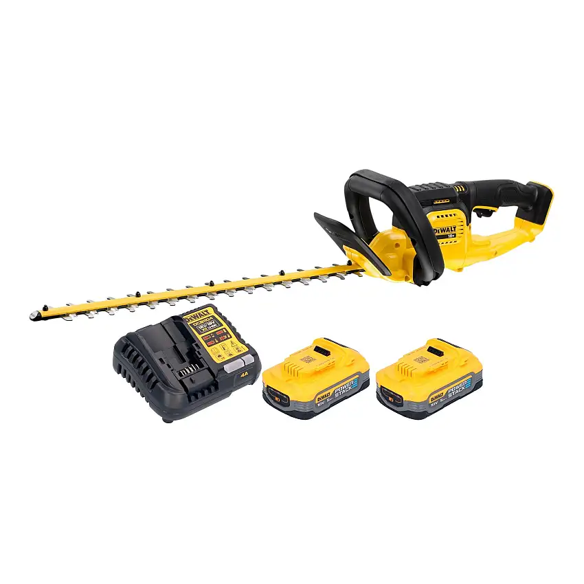 Dewalt DCMHT 563 H2 Akku Heckenschere 18 V 55 cm + 2x Powerstack Akku 5,0 Ah + Ladegerät