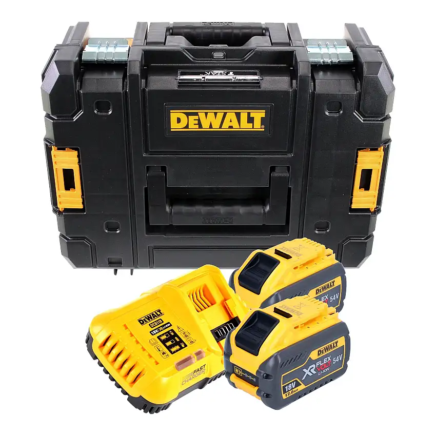 DeWalt DCB 118 Y2T Akku Kit 18 V / 54 V Ladegerät 8 A + 2x DCB 548 Akku 12,0 Ah + TSTAK