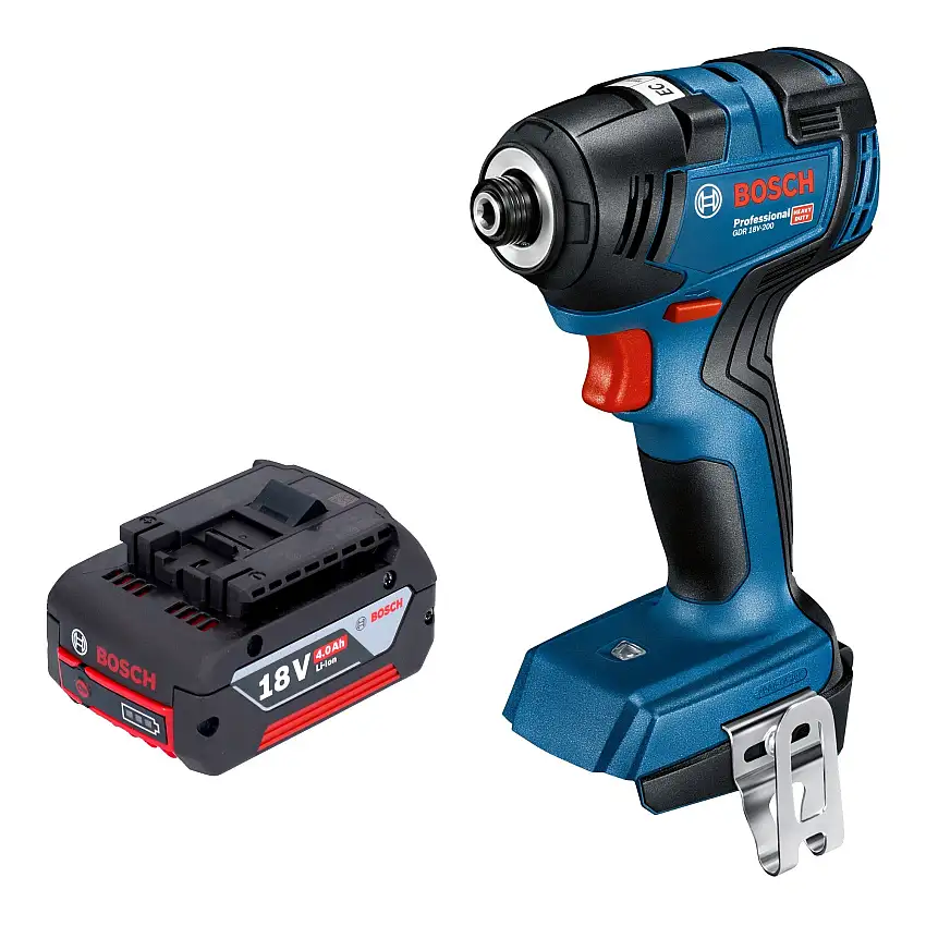 Bosch GDR 18V-200 Professional Akku Drehschlagschrauber 18 V 200 Nm Brushless + 1x Akku 4,0 Ah - ohne Ladegerät